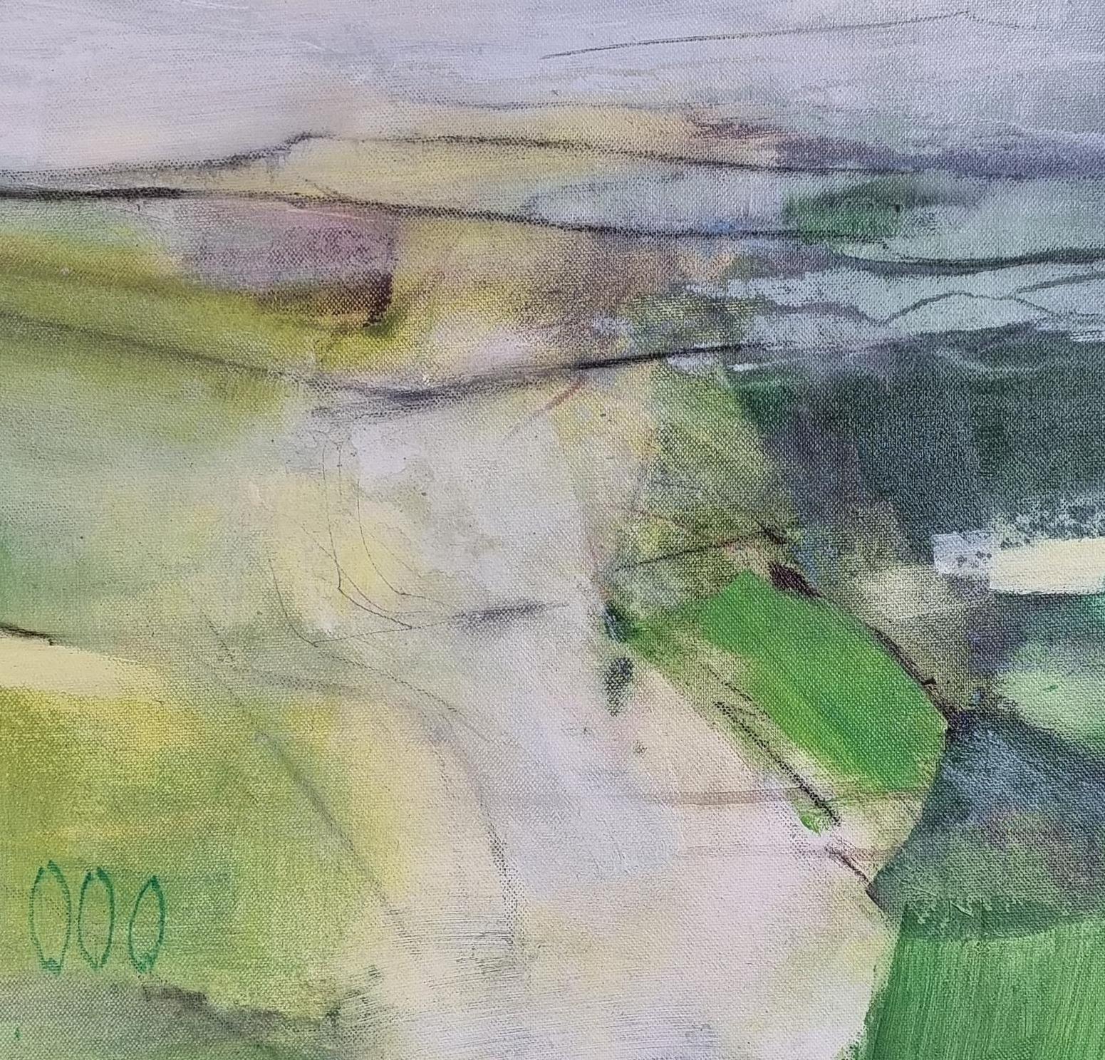 What Lies Ahead - Contemporary British Landscape: Mixed Media on Canvas - Painting by Andrew Kinmont