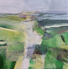 What Lies Ahead - Contemporary British Landscape: Mixed Media on Canvas