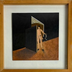 Andrew Lanyon, (British 1947-) 'The Conjuror', oil on board, 1979