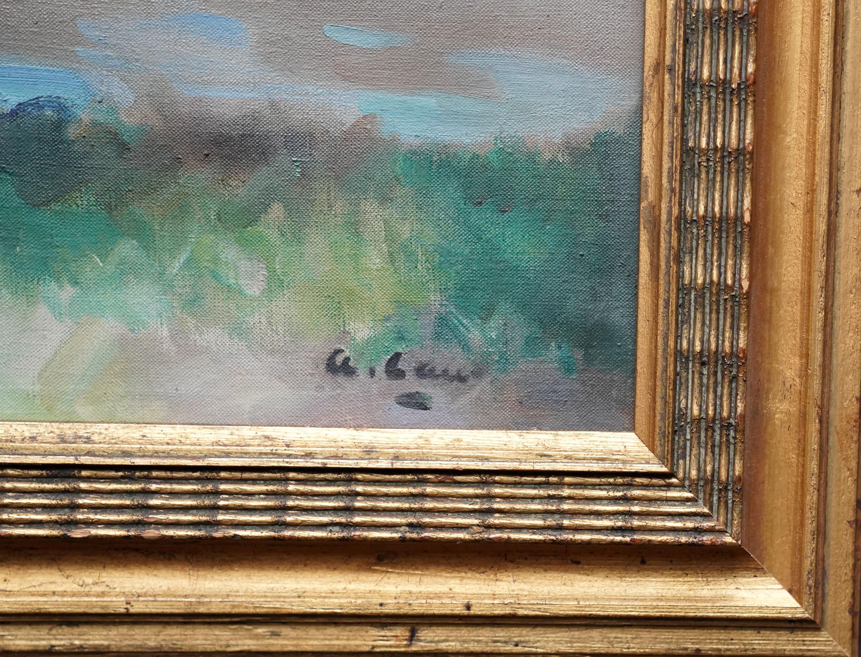 Retrato de pato azulón Drake - Pintura al óleo escocesa de arte animal de 1920 en venta 4