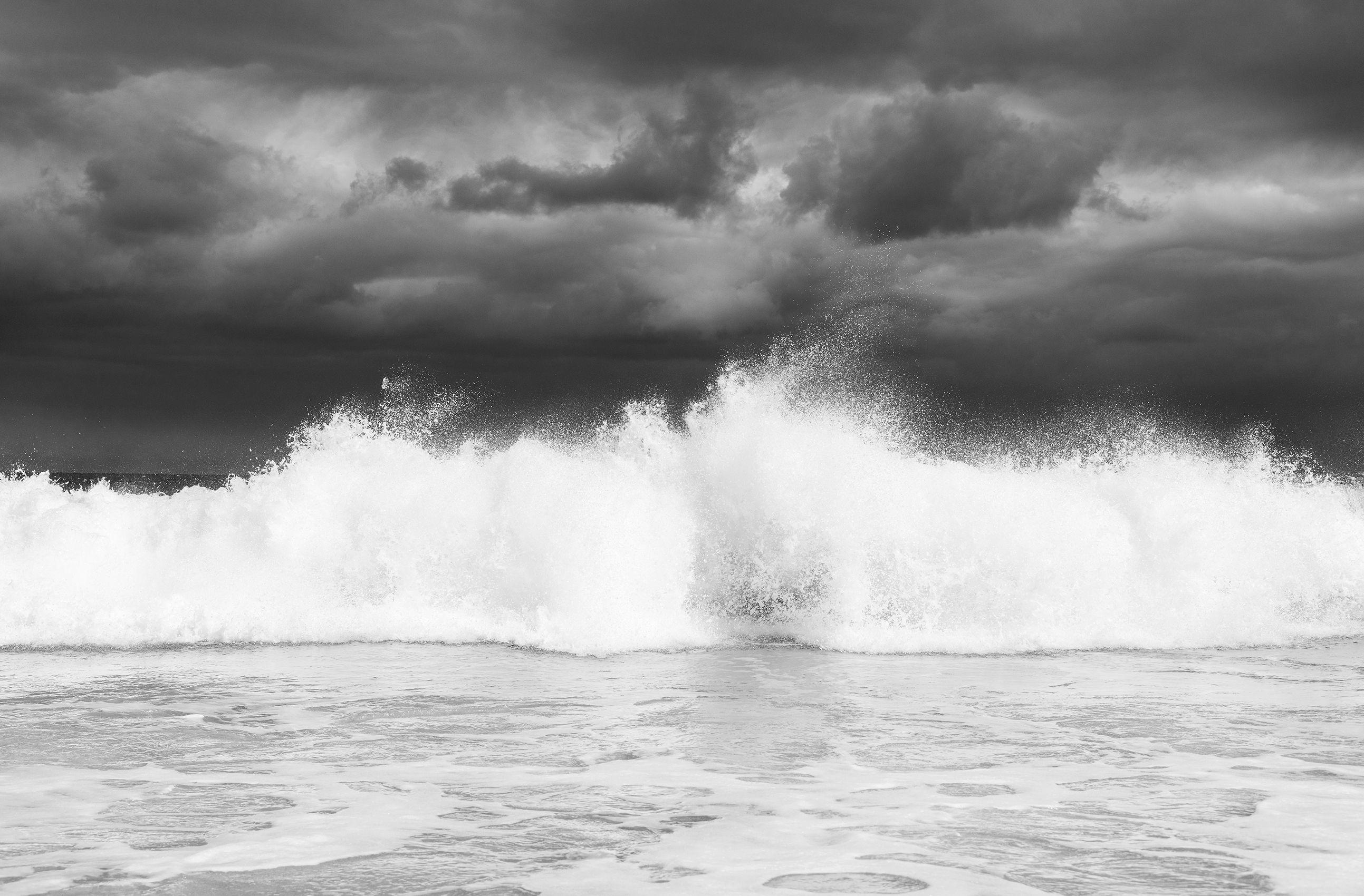 Andrew Lever Black and White Photograph - STORM WAVE, Photograph, C-Type