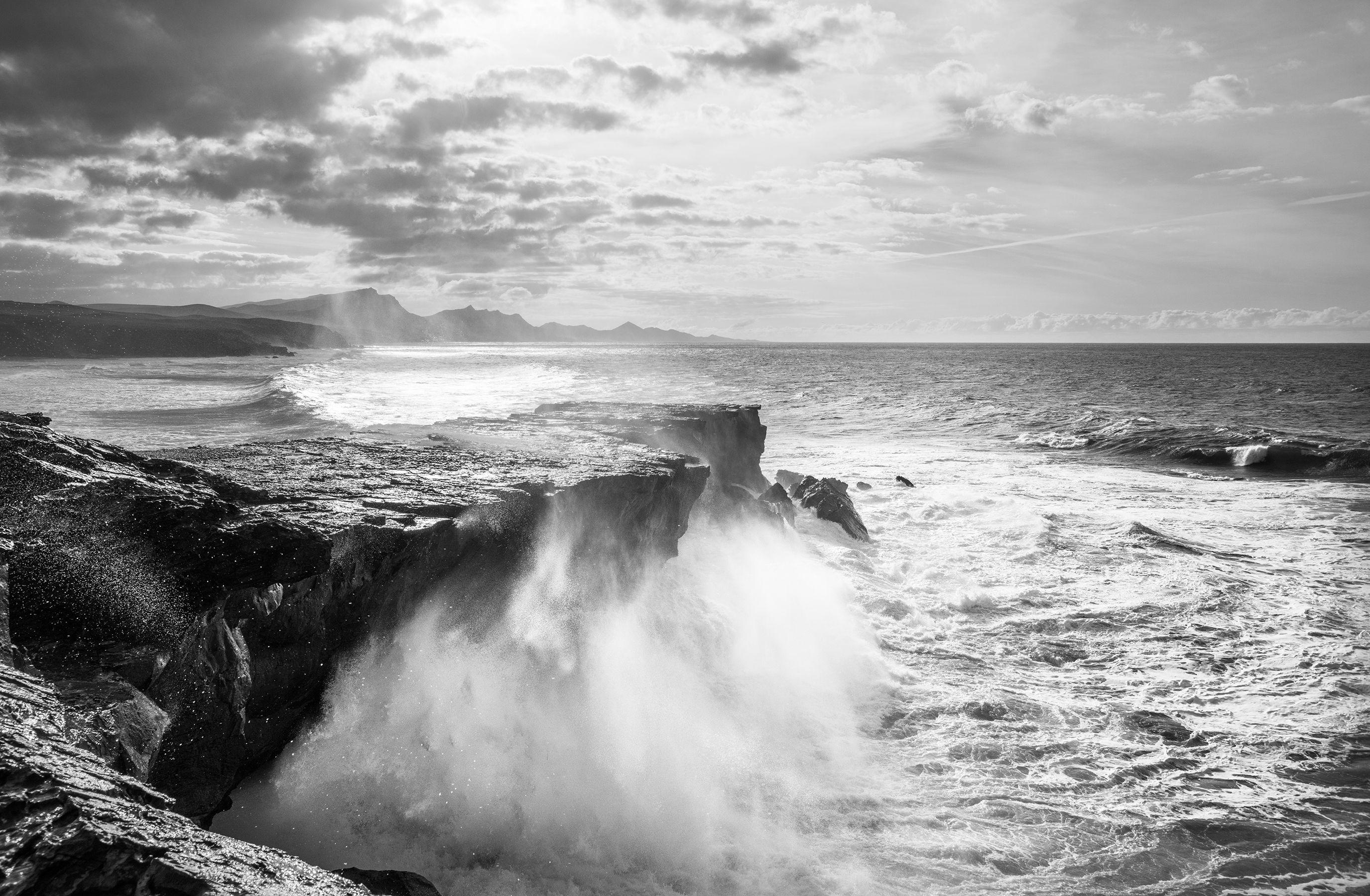 Andrew Lever Black and White Photograph - THE WILD COAST, Photograph, C-Type