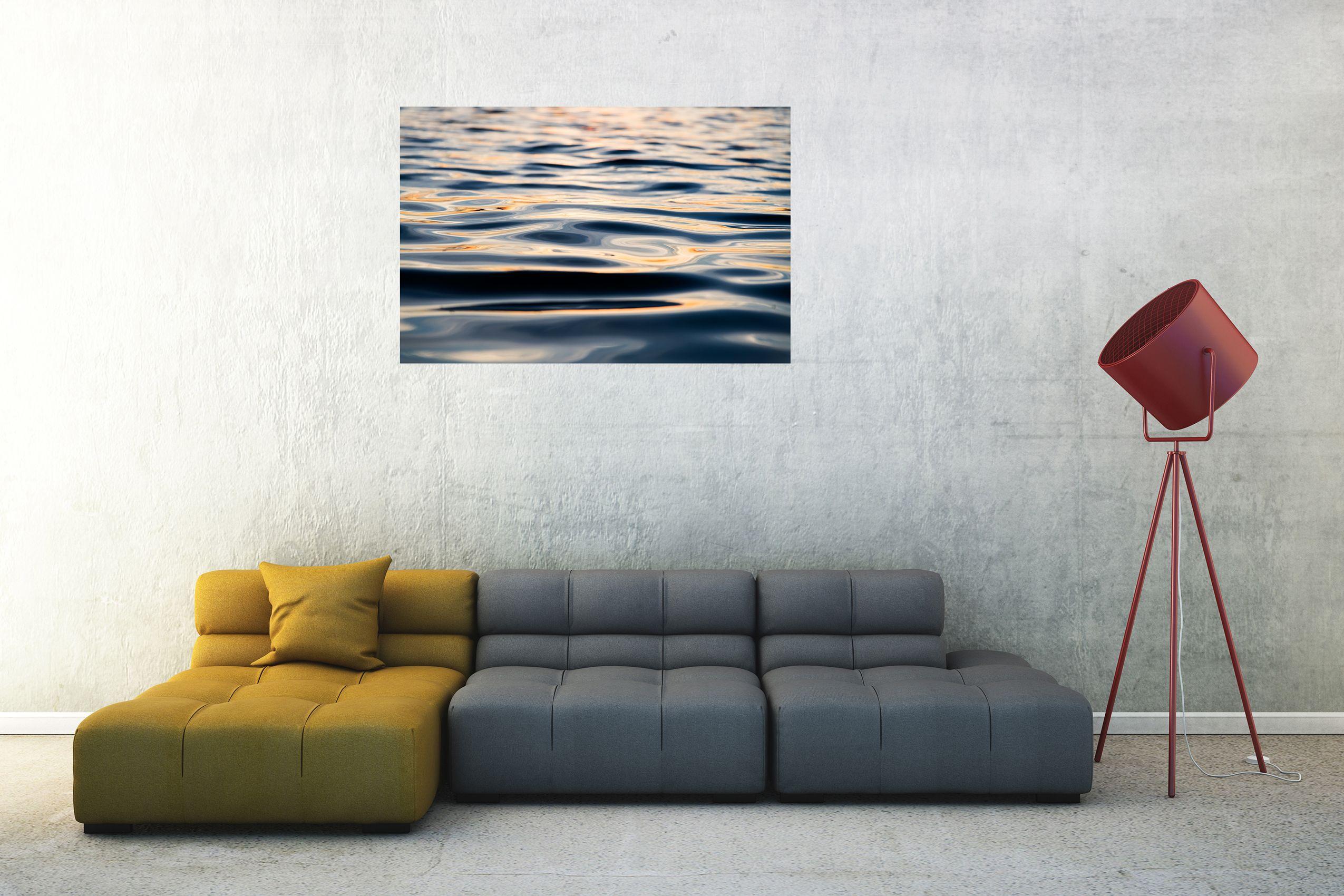 One of a series of images where Andrew has used a paddle board to capture a minimalist colour artwork. Laying down on the board created a unique perspective of the sea. This beautiful colour print shows that nature is the best artist displaying the