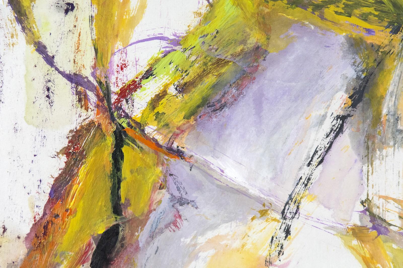 Paolo Uccello - helles, figuratives abstraktes Gemälde, Acryl, Tinte auf Reispapier (Zeitgenössisch), Painting, von Andrew Lui