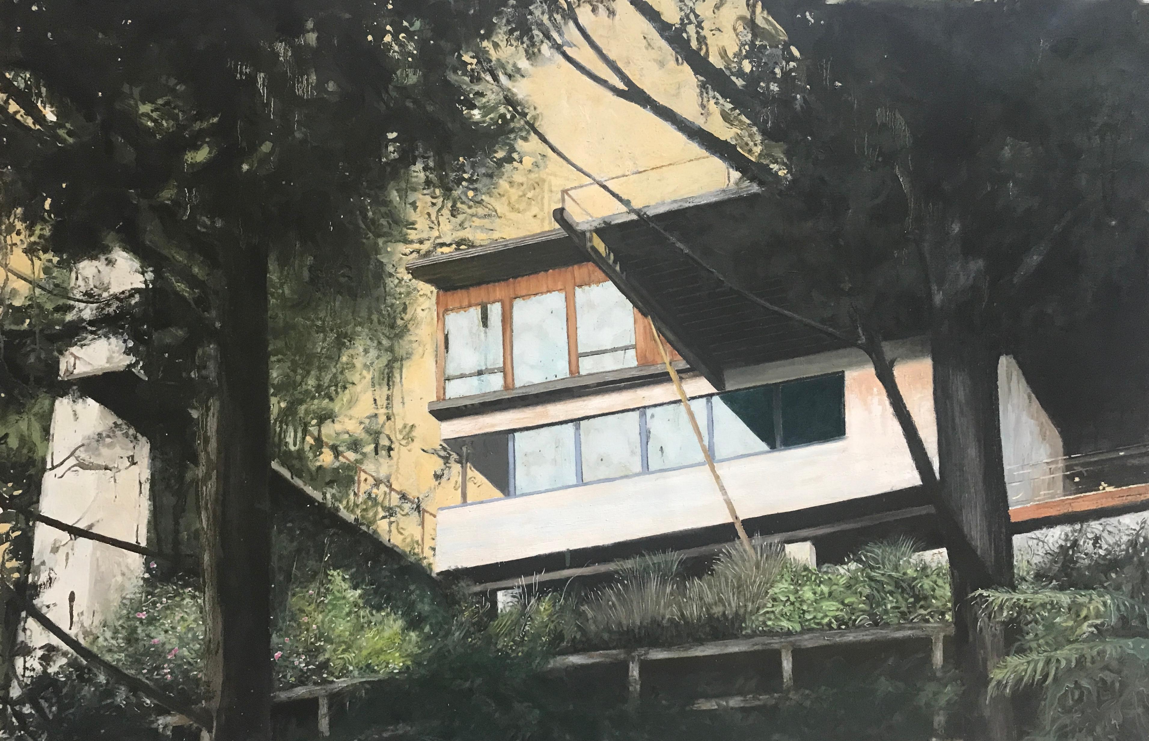 Figurative Painting di Andrew Lyman - Casa a Seattle