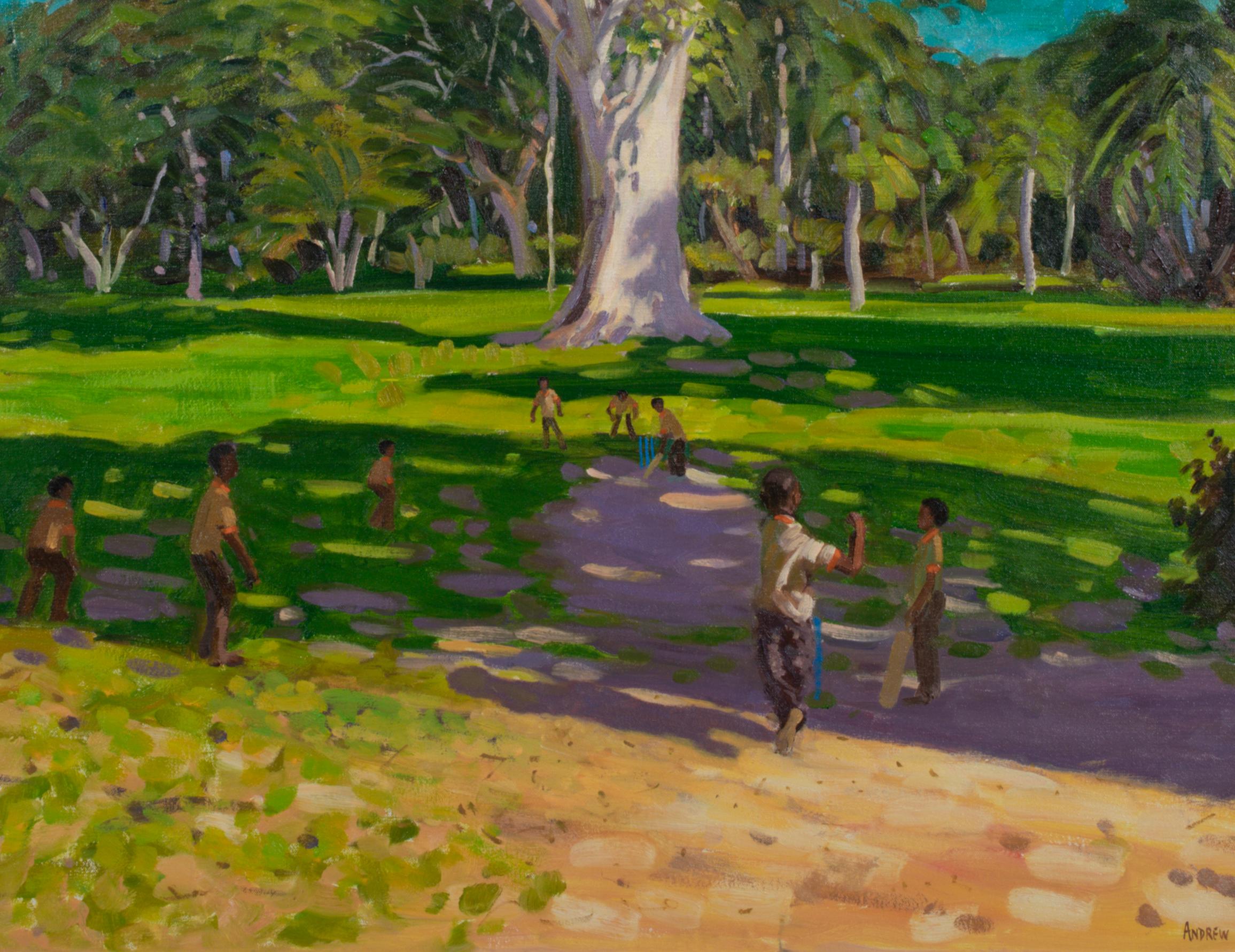 The Cricket Match, Botanical Gardens, Dominica, Grenadines, West Indies, 2001 For Sale 1