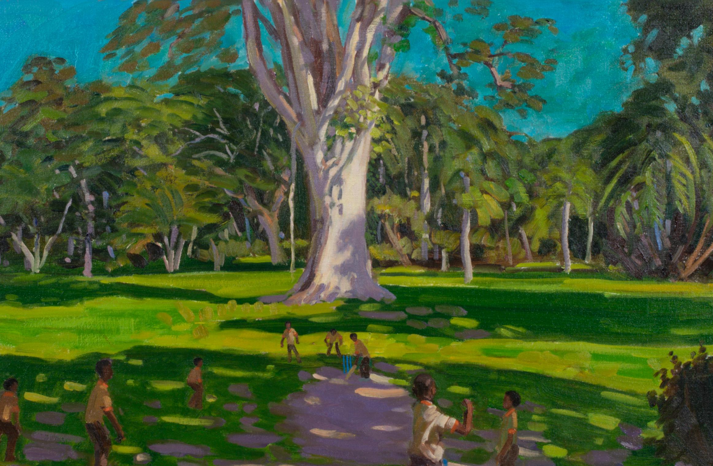 The Cricket Match, Botanical Gardens, Dominica, Grenadines, West Indies, 2001 For Sale 3