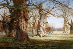 Oaks of Cranbourne Chase, Windsor Park - 19th Century Royal Academy Oil Painting