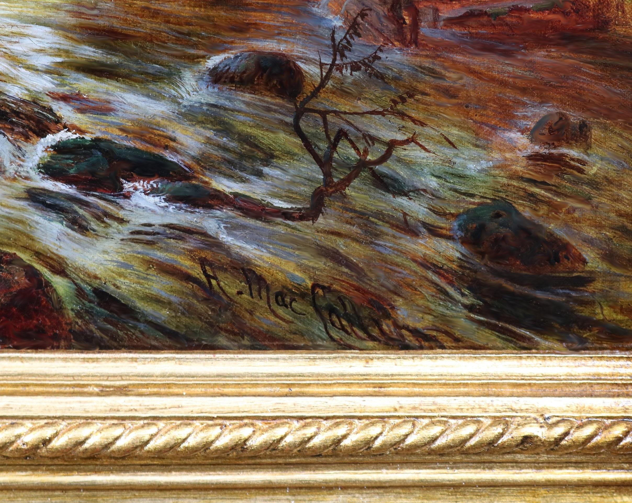 Alte Trent-Brücke, Nottingham - Ölgemälde eines mittelalterlichen Viadukts aus dem 19. im Angebot 6