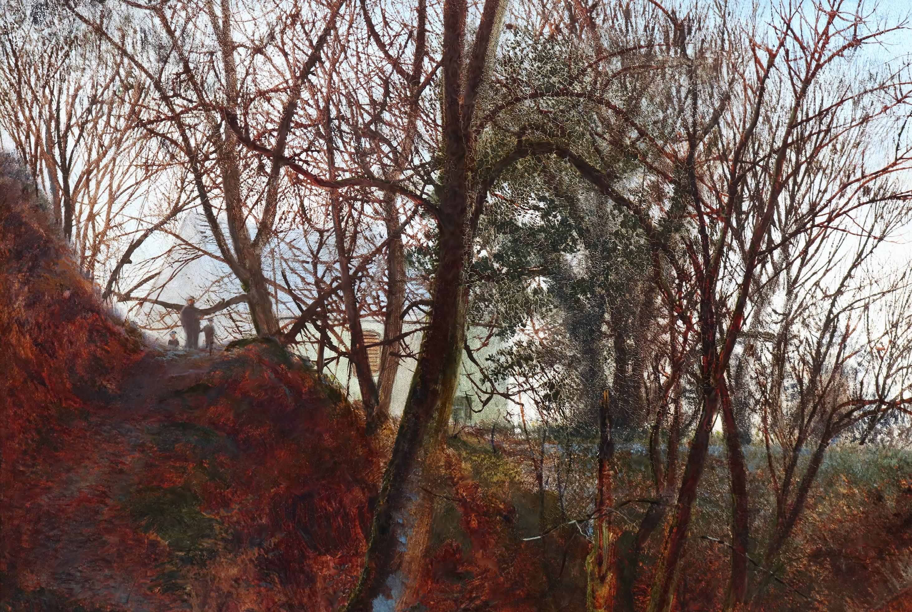 Alte Trent-Brücke, Nottingham - Ölgemälde eines mittelalterlichen Viadukts aus dem 19. im Angebot 4