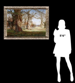 Royal Windsor Deer Park - Large Fine 19th Century Royal Academy Oil Painting