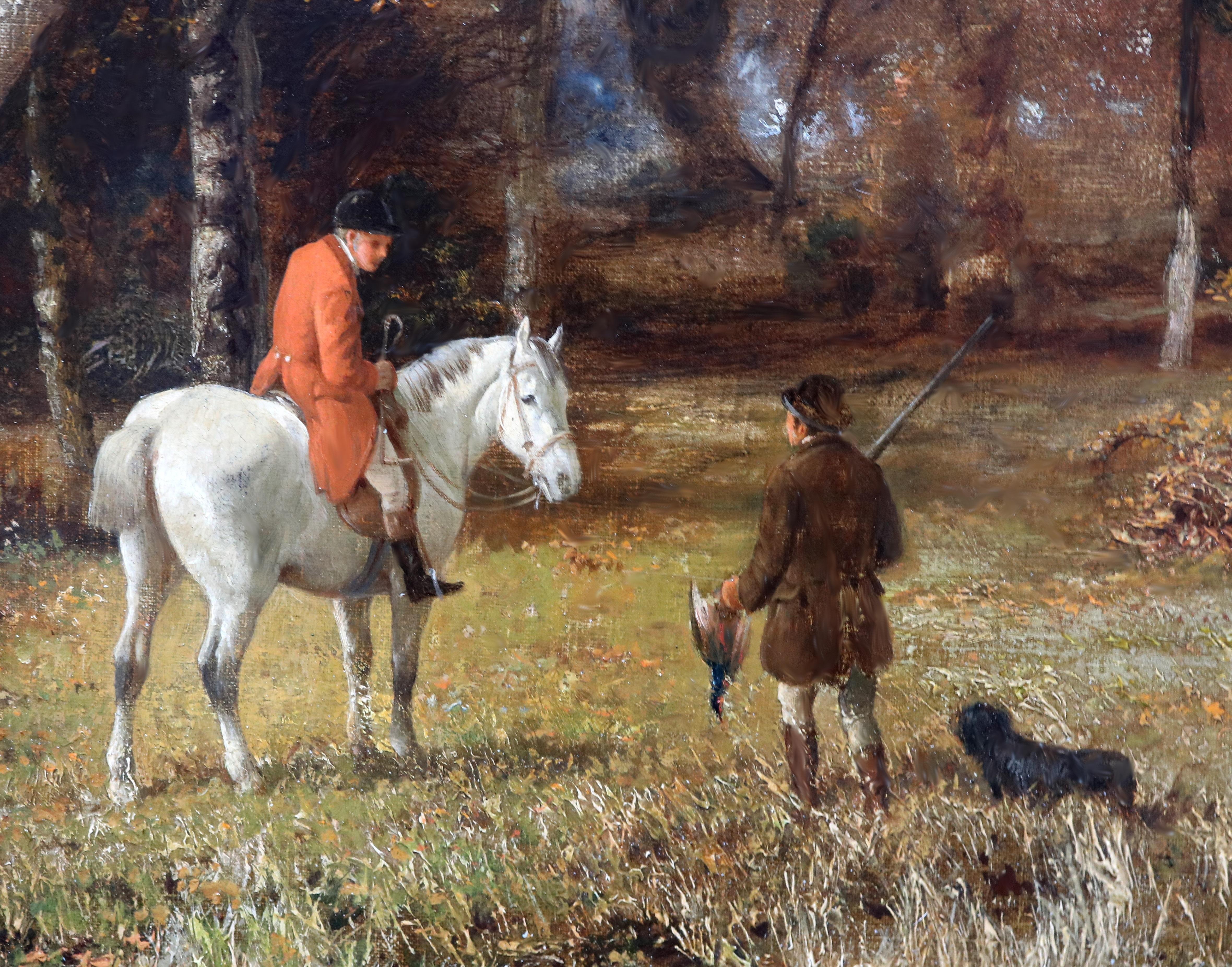 Scion of a Noble - 19ème siècle Exposition Peinture à l'huile Paysage forestier anglais en vente 5