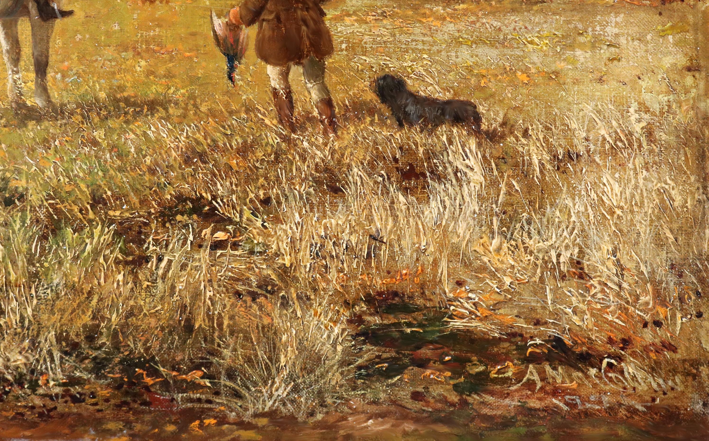 Scion of a Noble - 19ème siècle Exposition Peinture à l'huile Paysage forestier anglais en vente 3