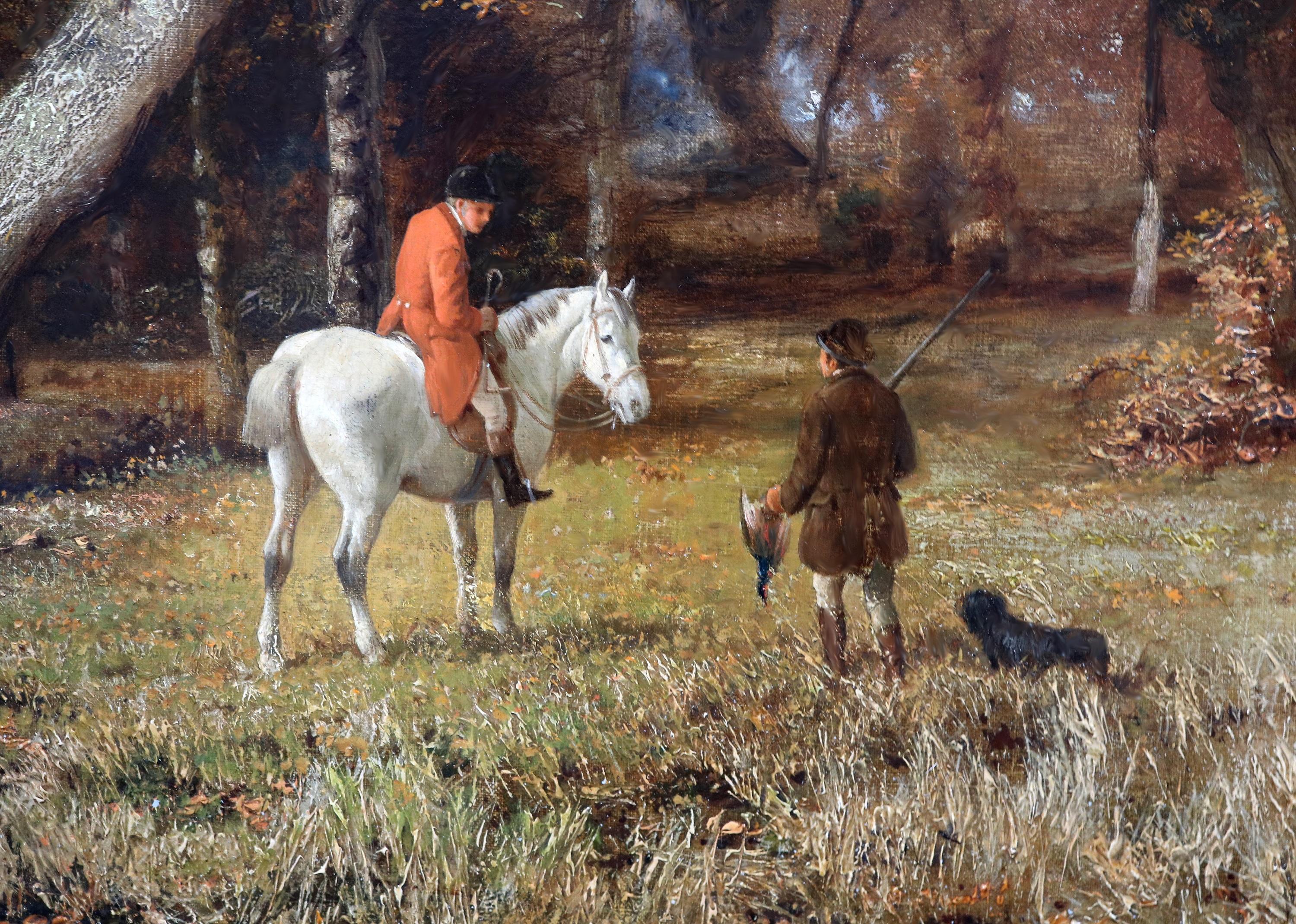 Scion of a Noble - 19ème siècle Exposition Peinture à l'huile Paysage forestier anglais en vente 4