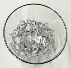 9" Glass Thorn Vessel, Crystal Clear, art glass bowl
