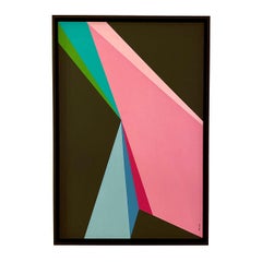 Andrew Mandolene, Pink Prowess, Abstract Hard Edge Painting, 2020