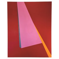 Andrew Mandolene, Pink Purge, Abstract Hard Edge Painting, 2020