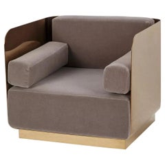 Andrew Martin Occasional Chair Polished Metal