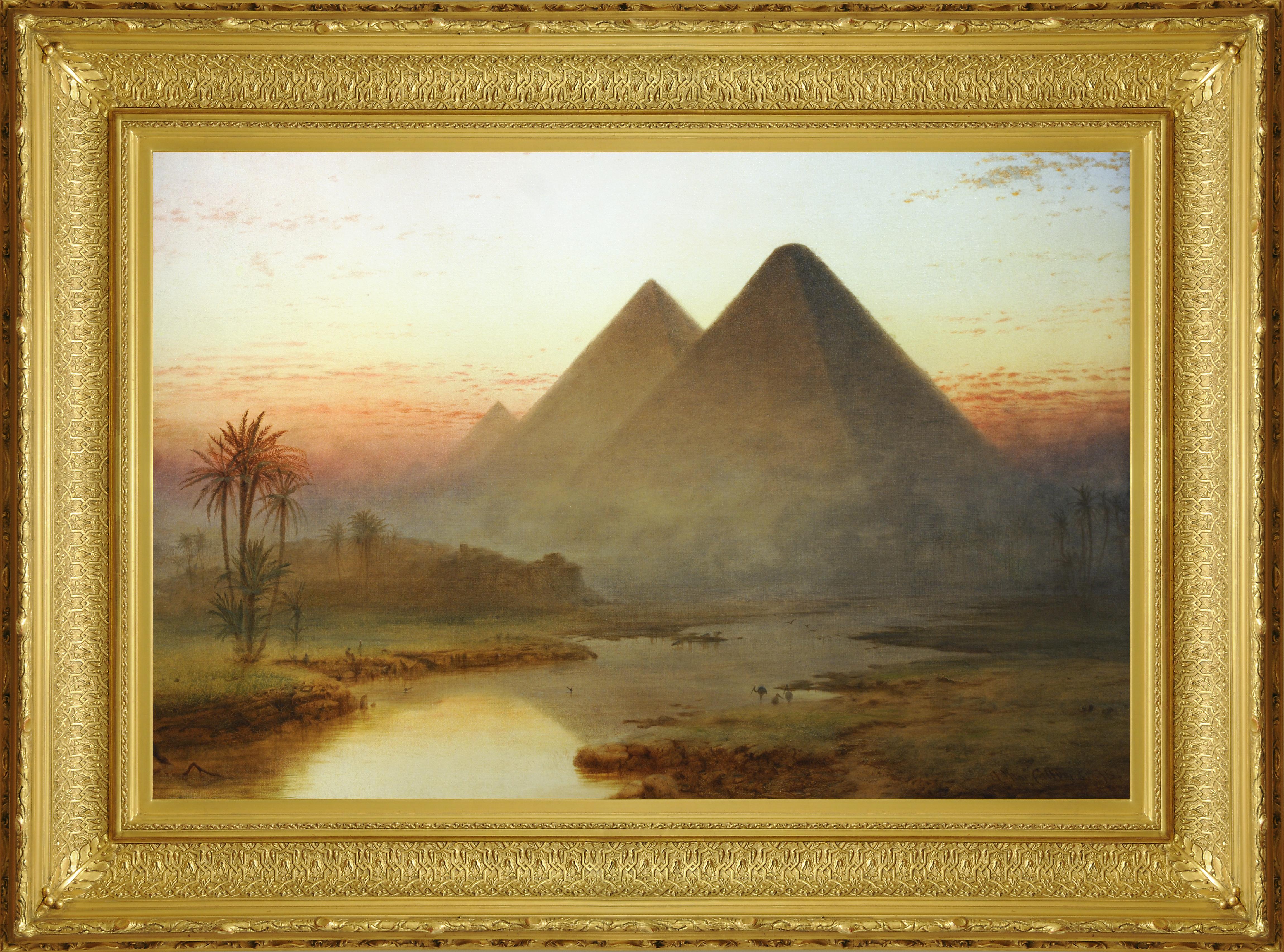 Andrew McCallum Landscape Painting - The Great Pyramids of Giza