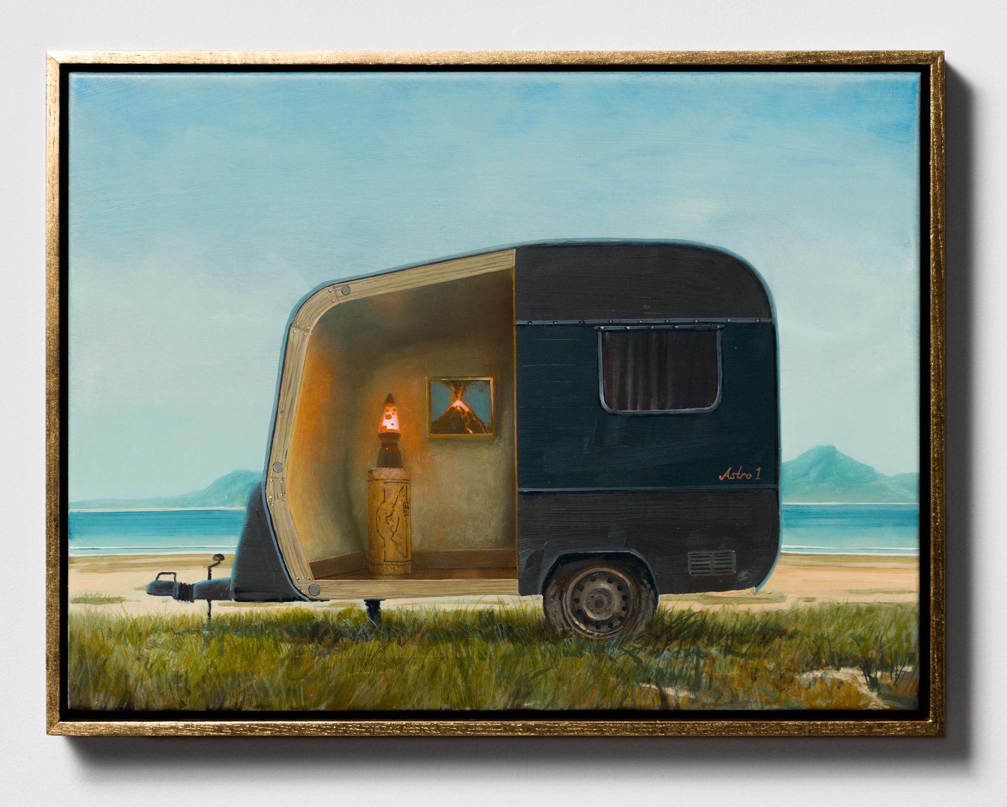 „Lamia“, Öl auf Gesso-Tafel, Darstellung des Transports, figürliche Landschaft im Angebot 5