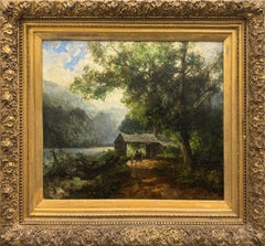 "Summer on the Delaware" Andrew Melrose, Hudson River School, American Landscape