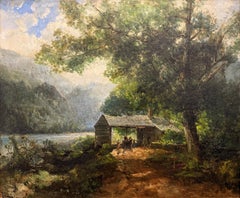 "Summer on the Delaware" Andrew Melrose, Hudson River School, American Landscape