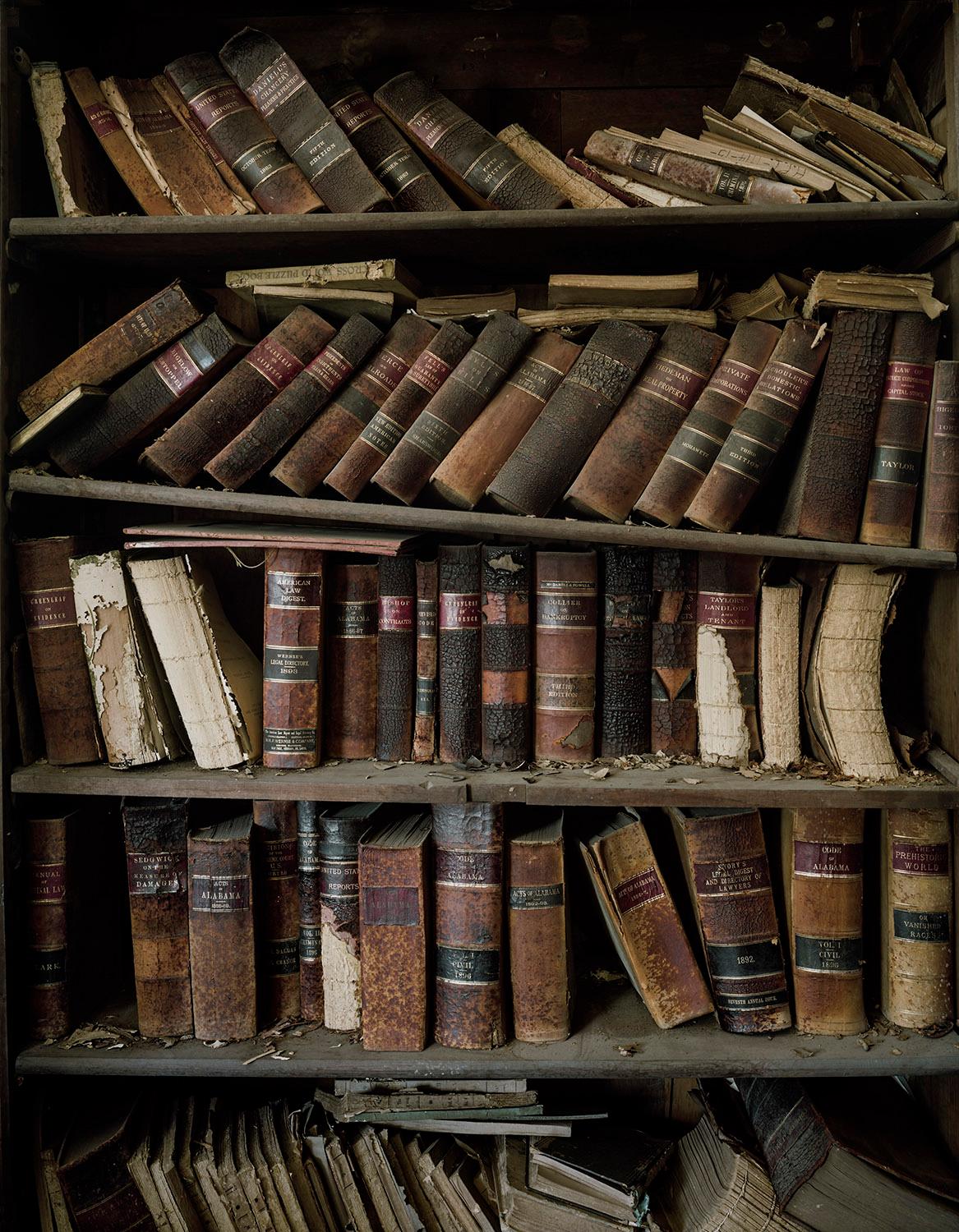 Andrew Moore - Attic Shelves (Law books), Photography 2017, Printed After