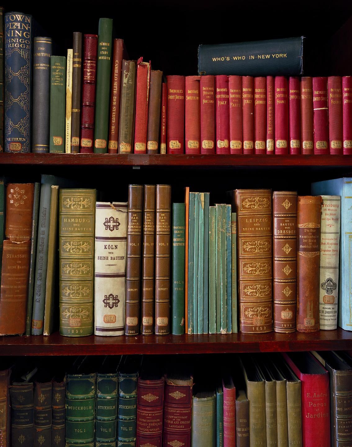 Andrew Moore - CITY HALL bookshelf, Photography 2016, Printed After