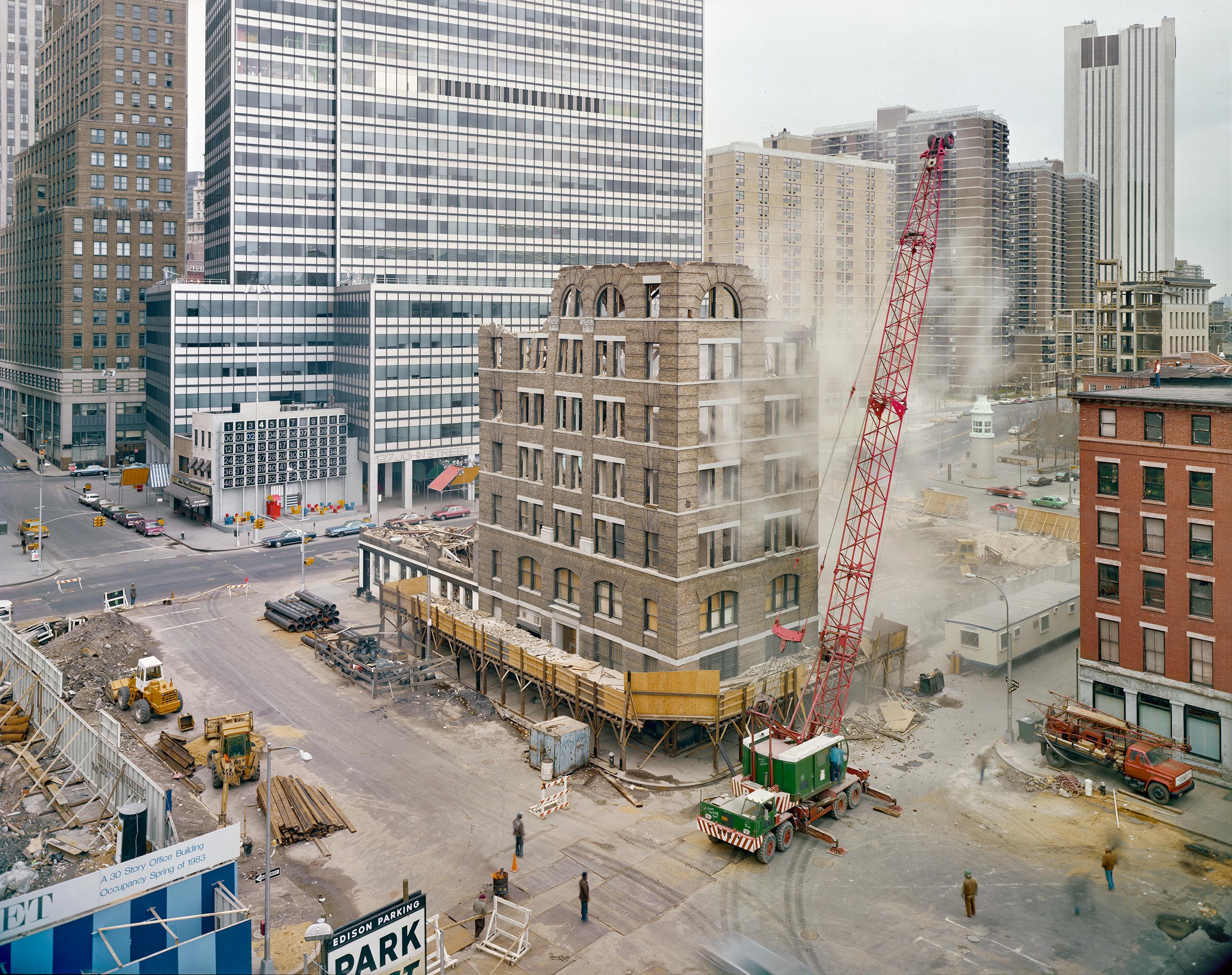 Andrew Moore Color Photograph - Destruction of the Coffee Excahange NYC 1981 (50"x60")