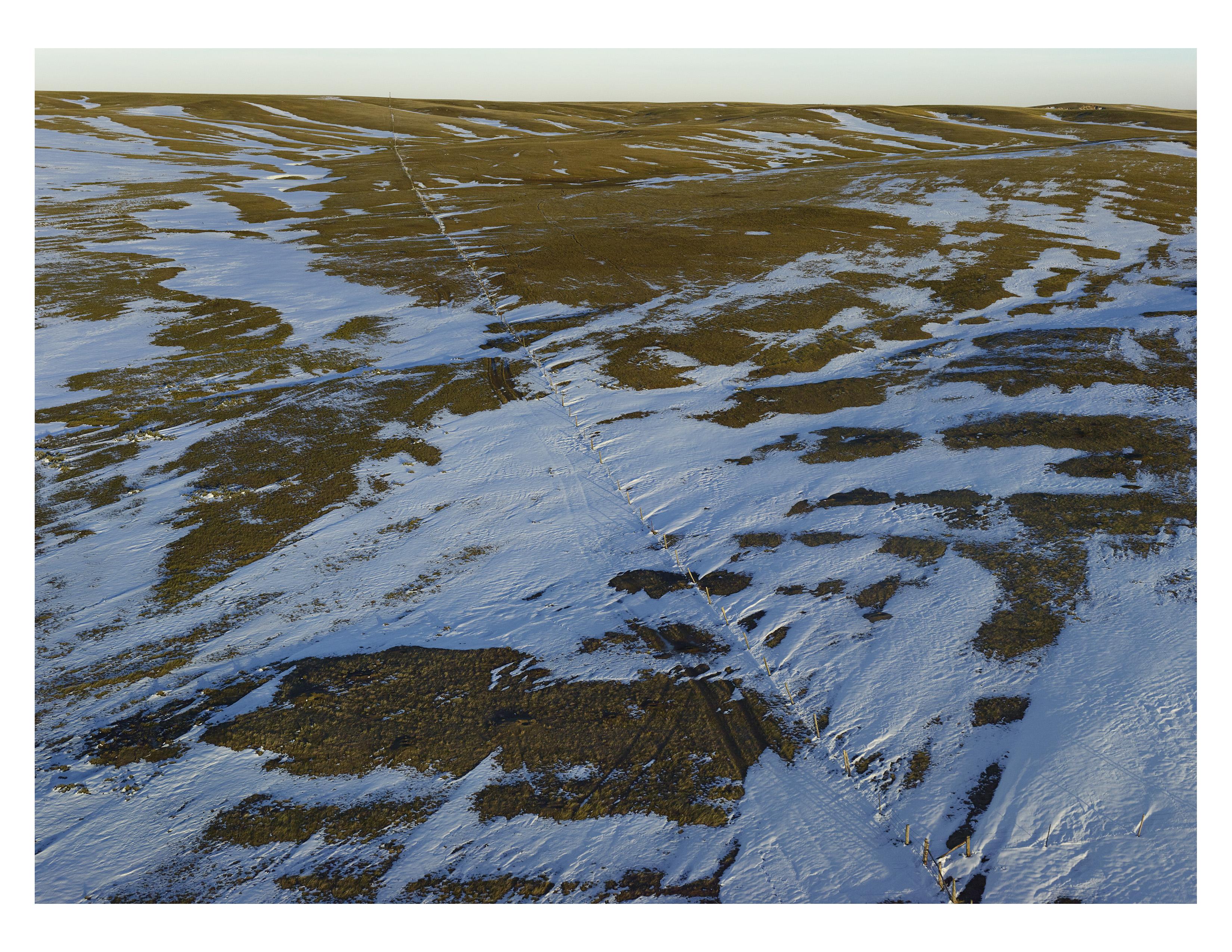 Andrew Moore Landscape Photograph - FENCE LINE Drift (50"x60")