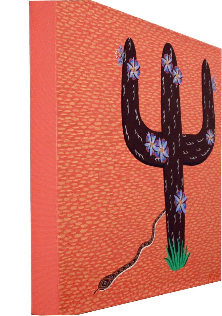 Solitude - original painting of a cactus by Andrew Munoz For Sale 2