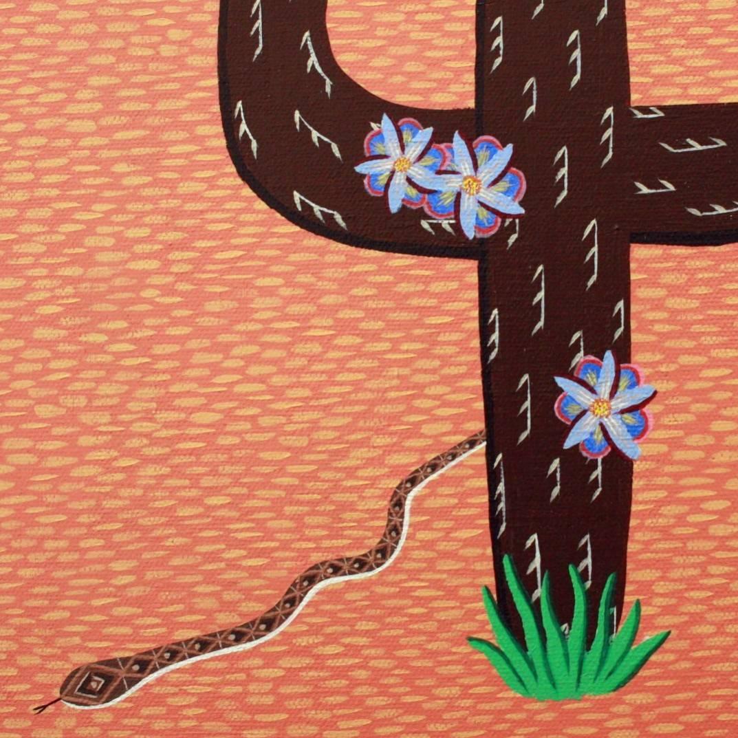 Solitude - original painting of a cactus by Andrew Munoz For Sale 3