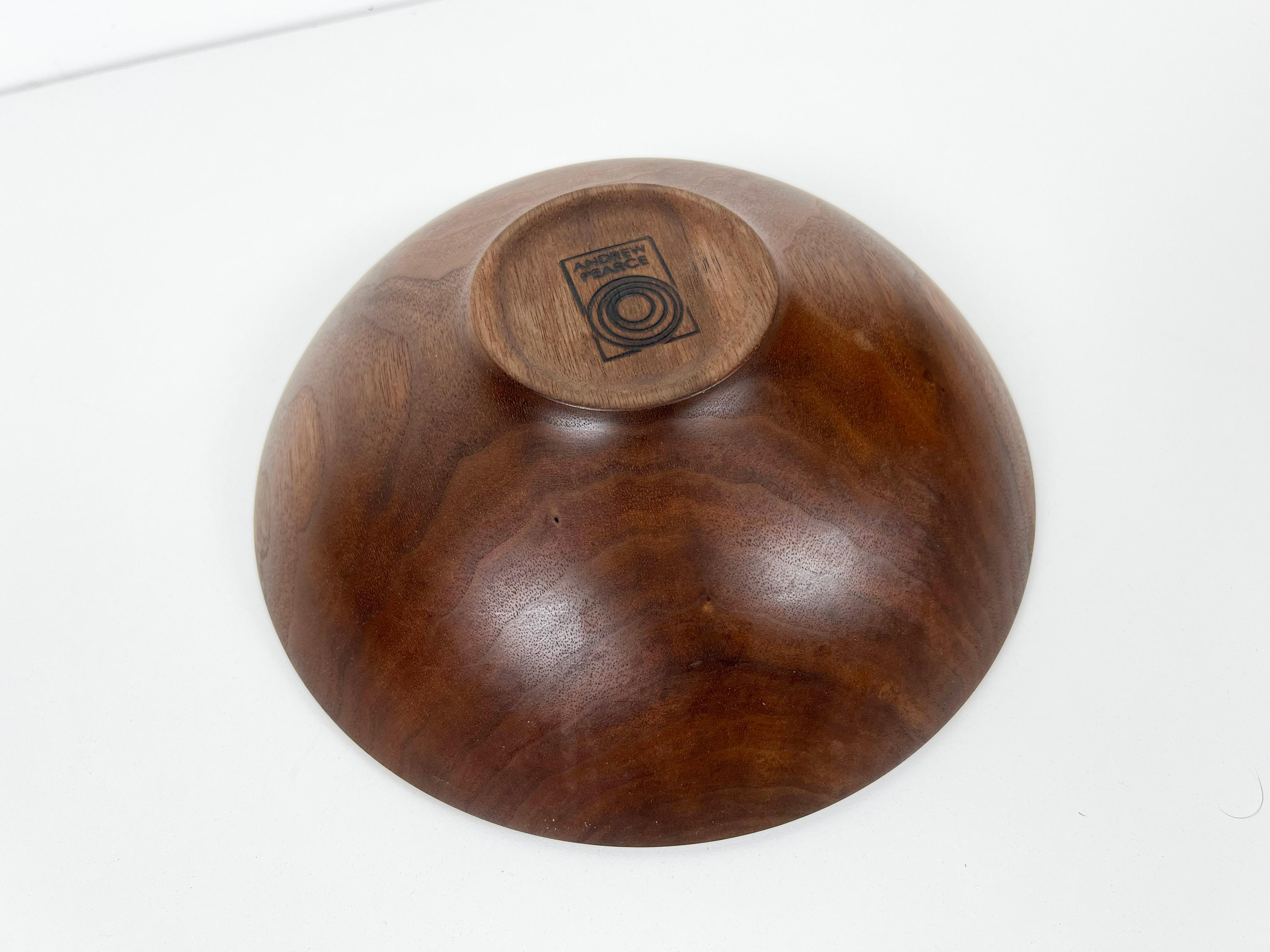 American Andrew Pearce Walnut Champlain Serving Bowl For Sale
