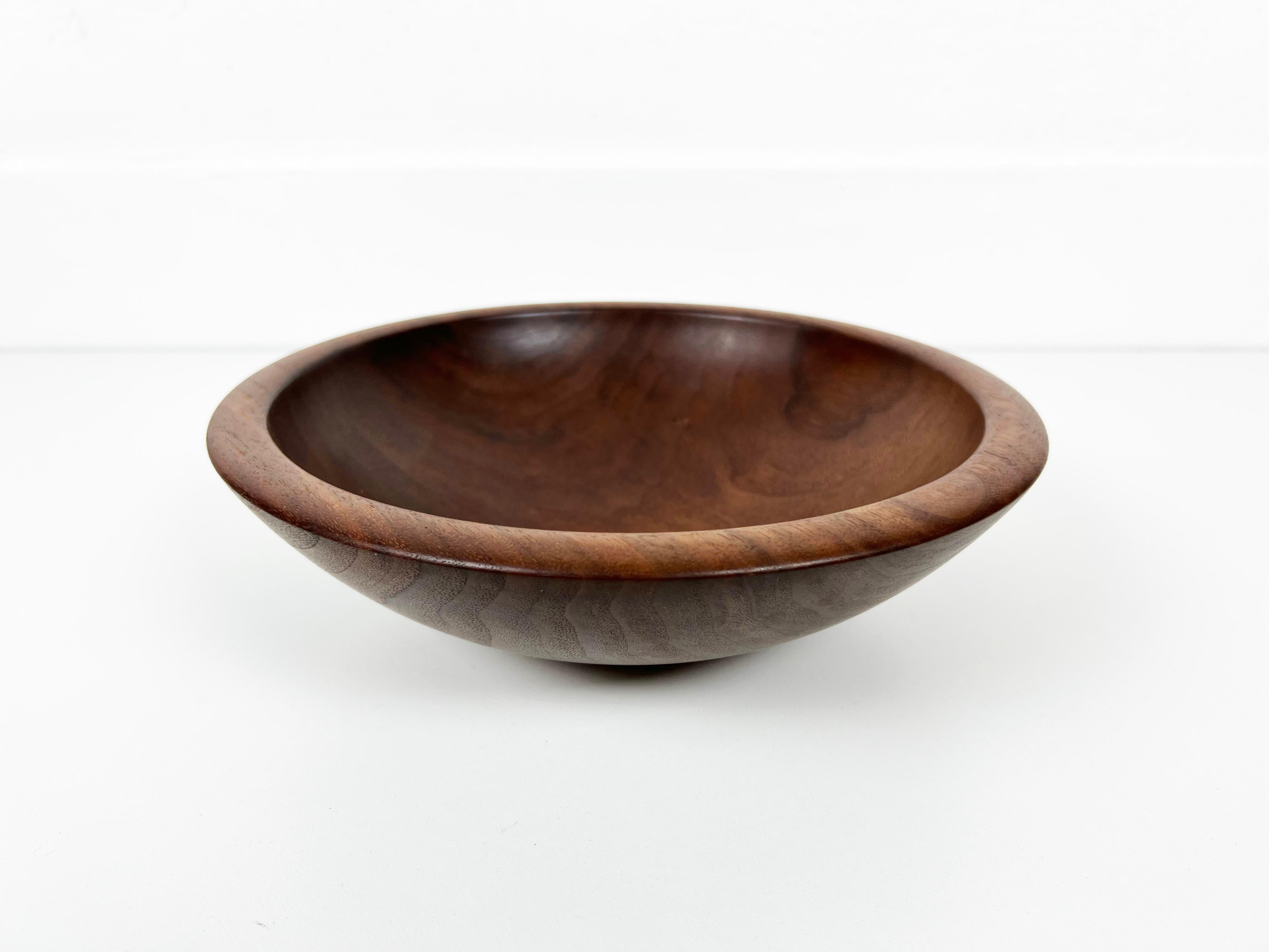 Contemporary Andrew Pearce Walnut Champlain Serving Bowl For Sale