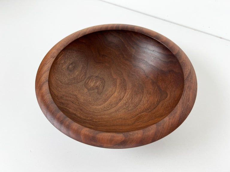 Andrew Pearce Walnut Champlain Serving Bowl For Sale at 1stDibs