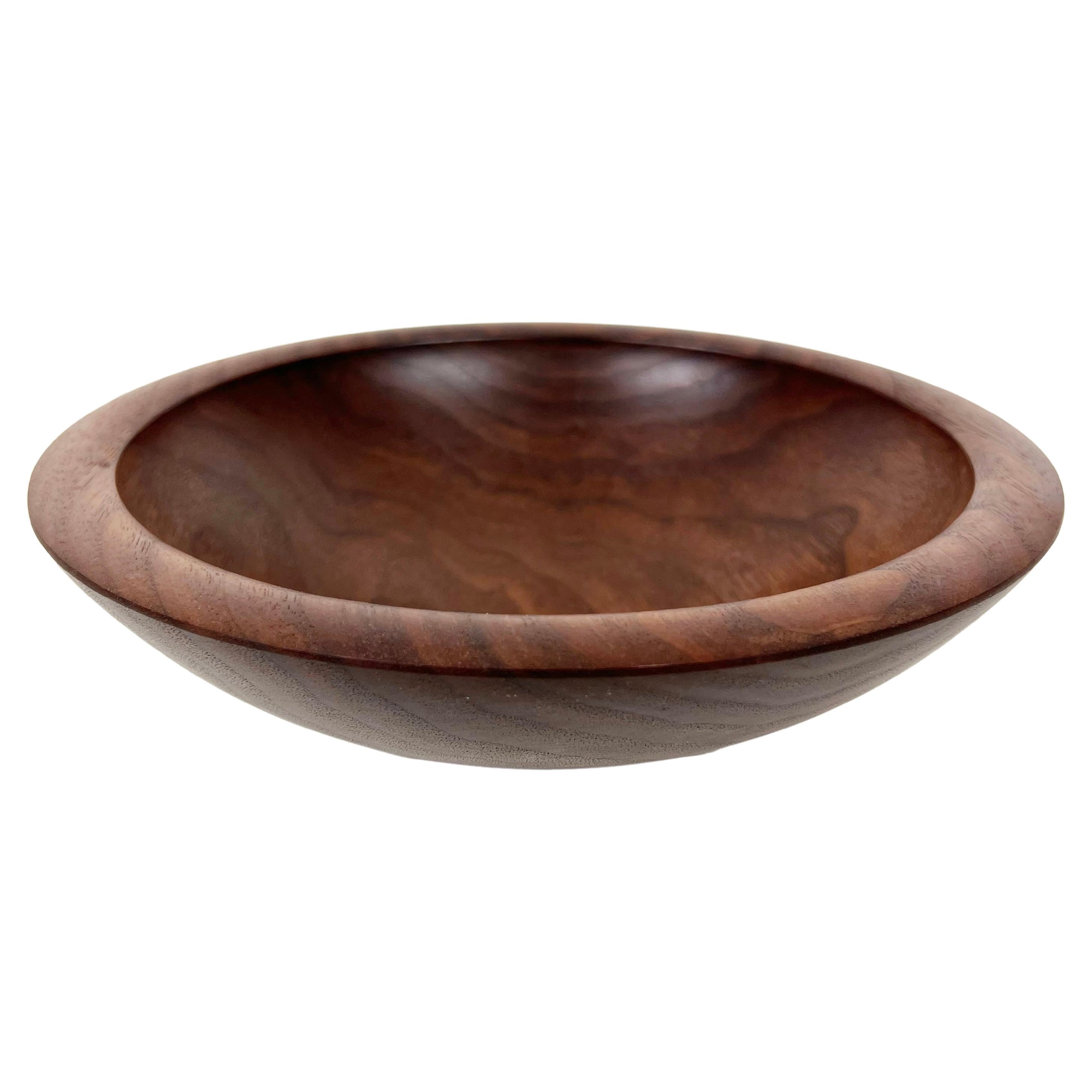 Andrew Pearce Walnut Champlain Serving Bowl For Sale