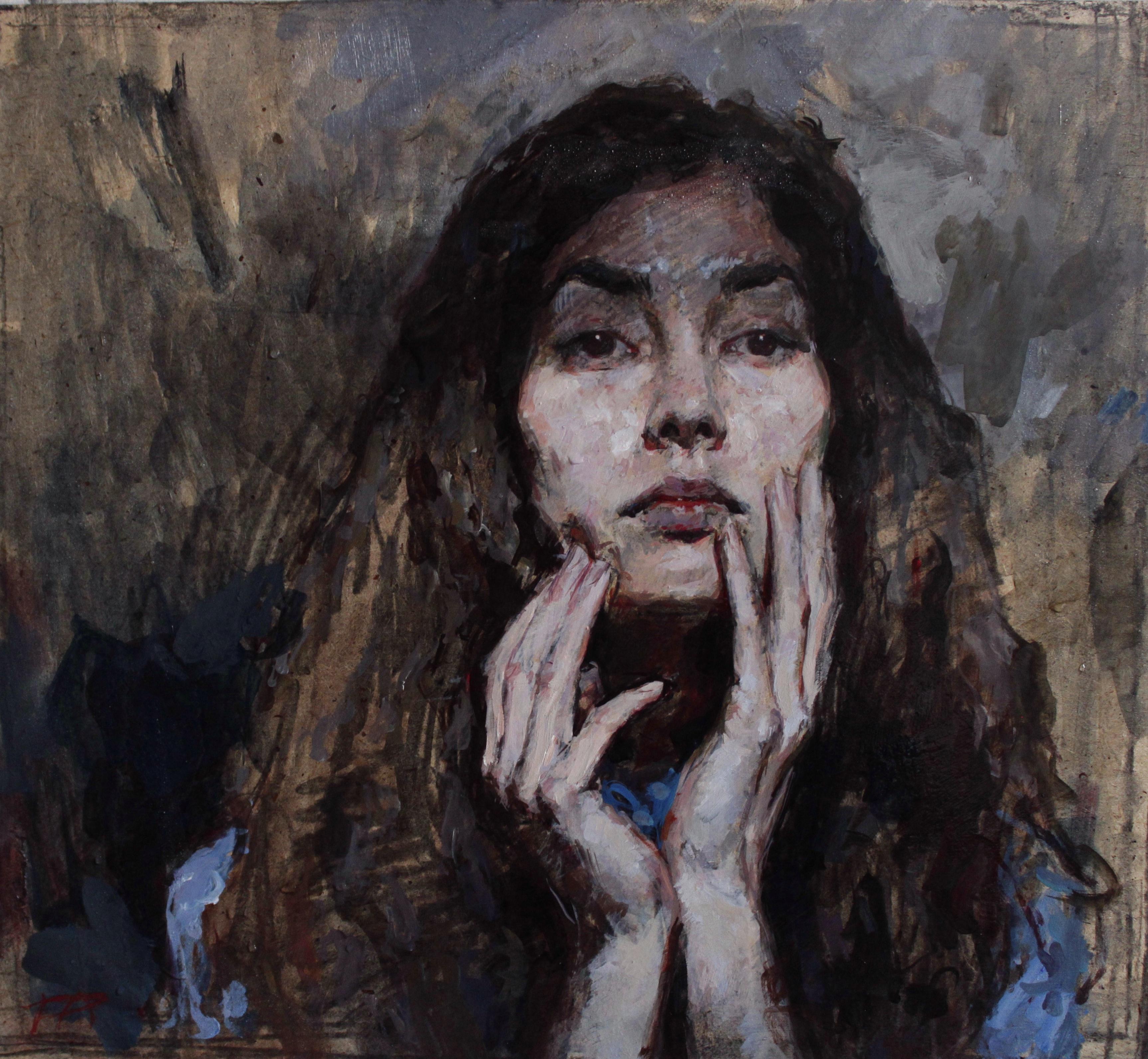 Andrew Piankovski Figurative Painting - Choice - 21st Century Contemporary Realism Female Portrait Oil Painting