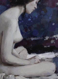Pearls - 21st Century Contemporary Realism Female Nude Oil Painting