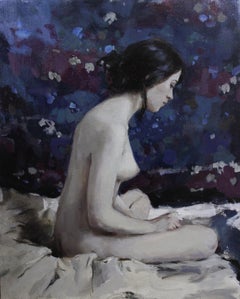 Pearls - 21st Century Contemporary Realism Female Nude Oil Painting