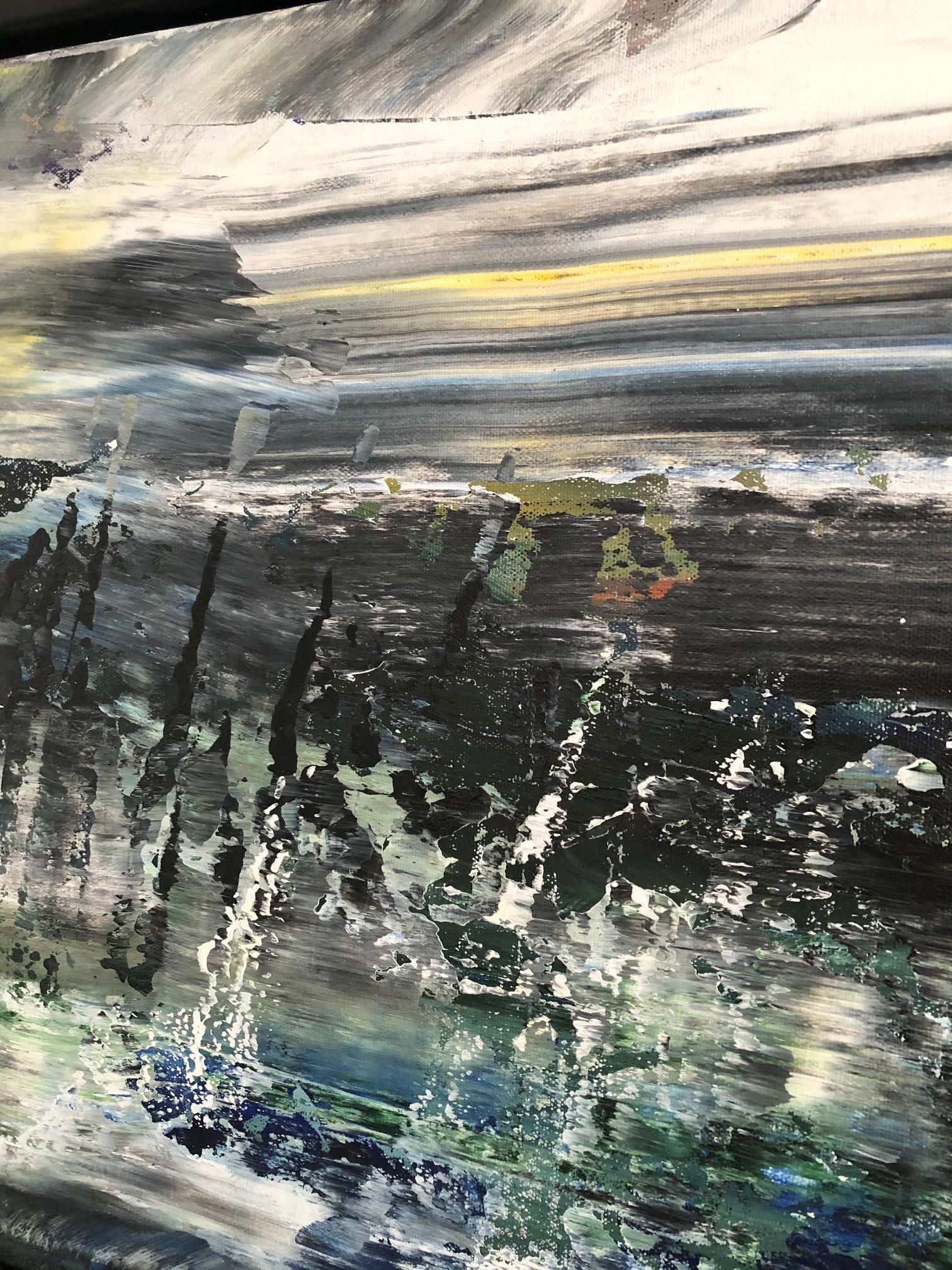 Moderne Peinture abstraite contemporaine Louisiana Blues d'Andrew Plum, 2009 en vente