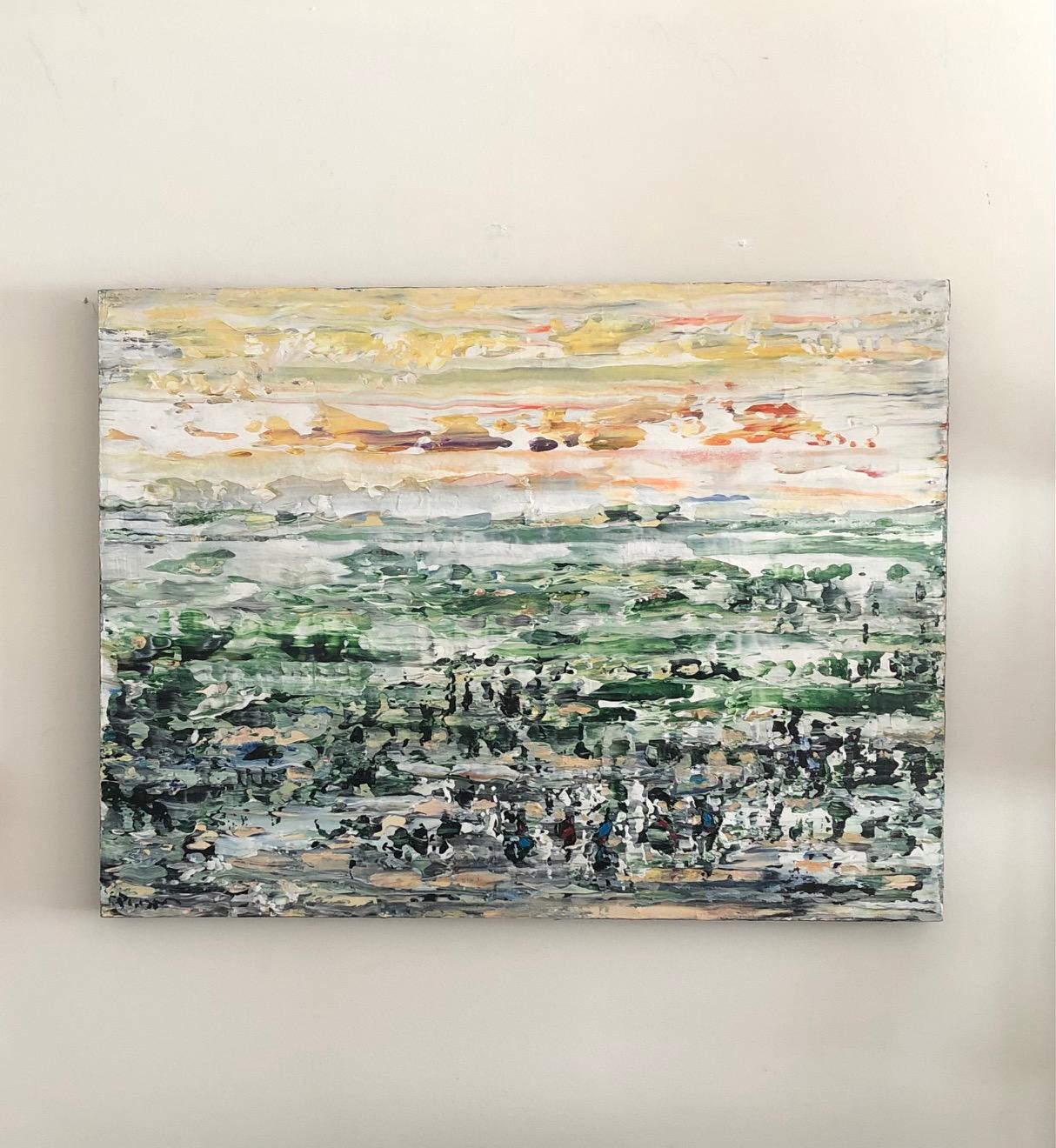 Andrew Plum Springs, langsam zurückkehrende zeitgenössische abstrakte Malerei, 2018 (Moderne) im Angebot
