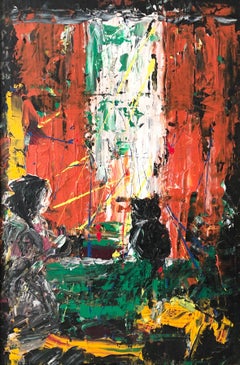 Andrew Plum Pittura astratta contemporanea in attesa di un altro giorno, 2008