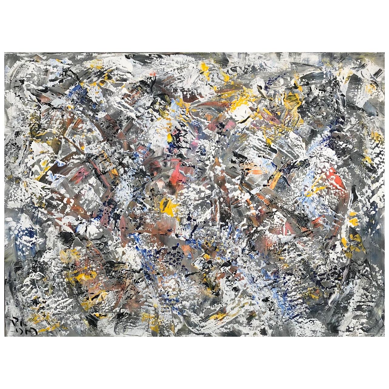 Andrew Plum Vortex d'hiver Peinture abstraite contemporaine, 2020