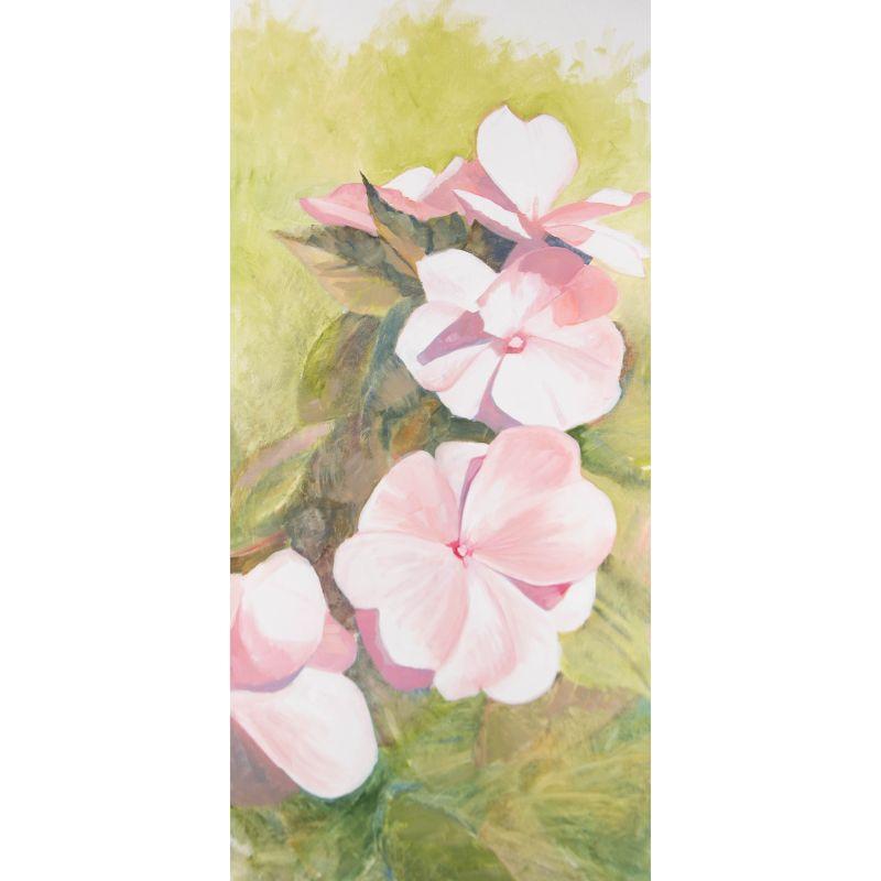 Andrew Quelch (nato nel 1969) - Acrilico contemporaneo, Fiori rosa in vendita 1