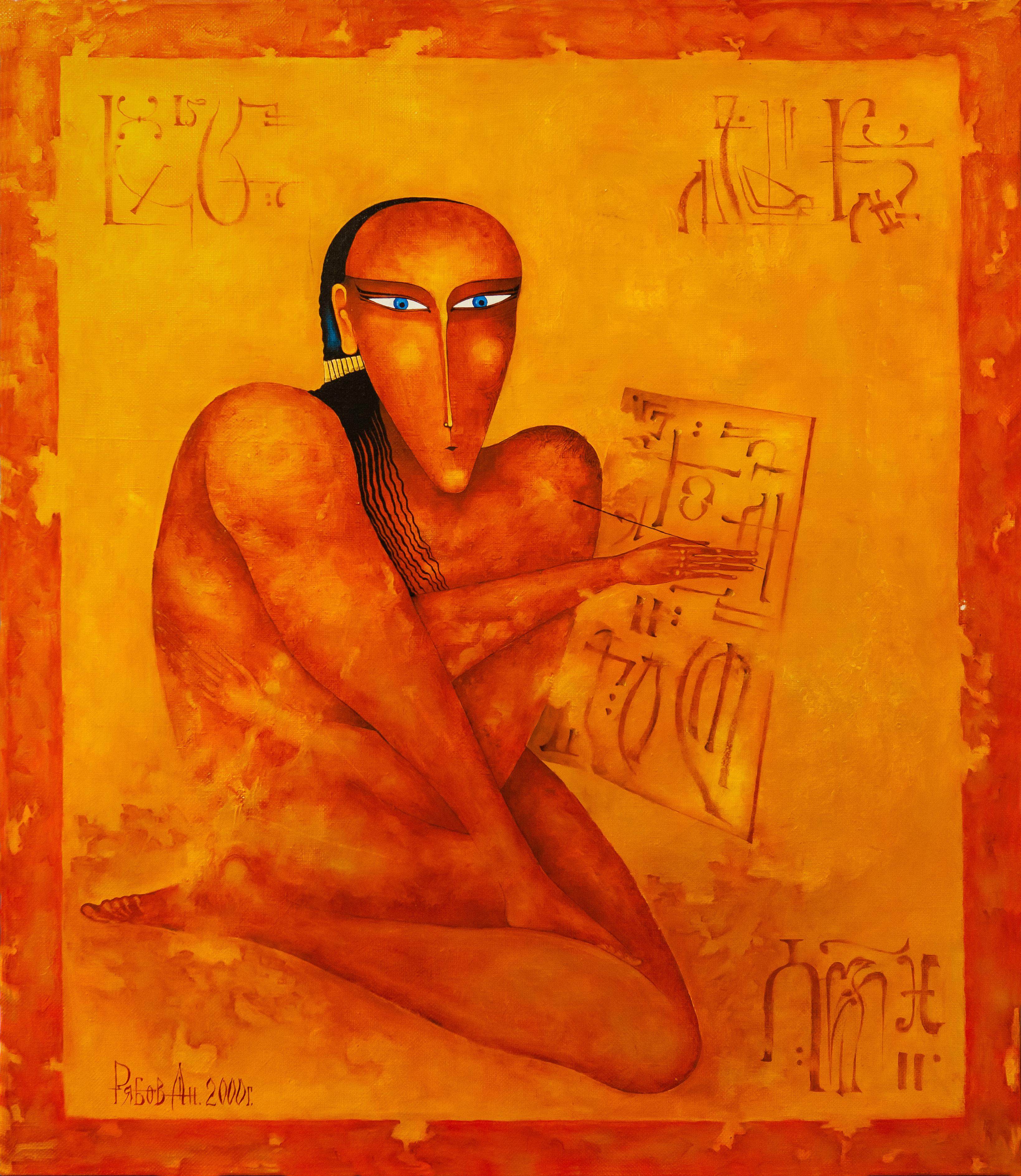 International Style Pittura contemporanea olio su tela 