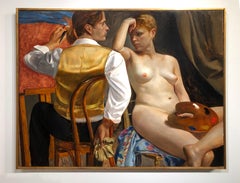 Apollo and Artemis, Mythological Figures Depicted in a Classical Pose