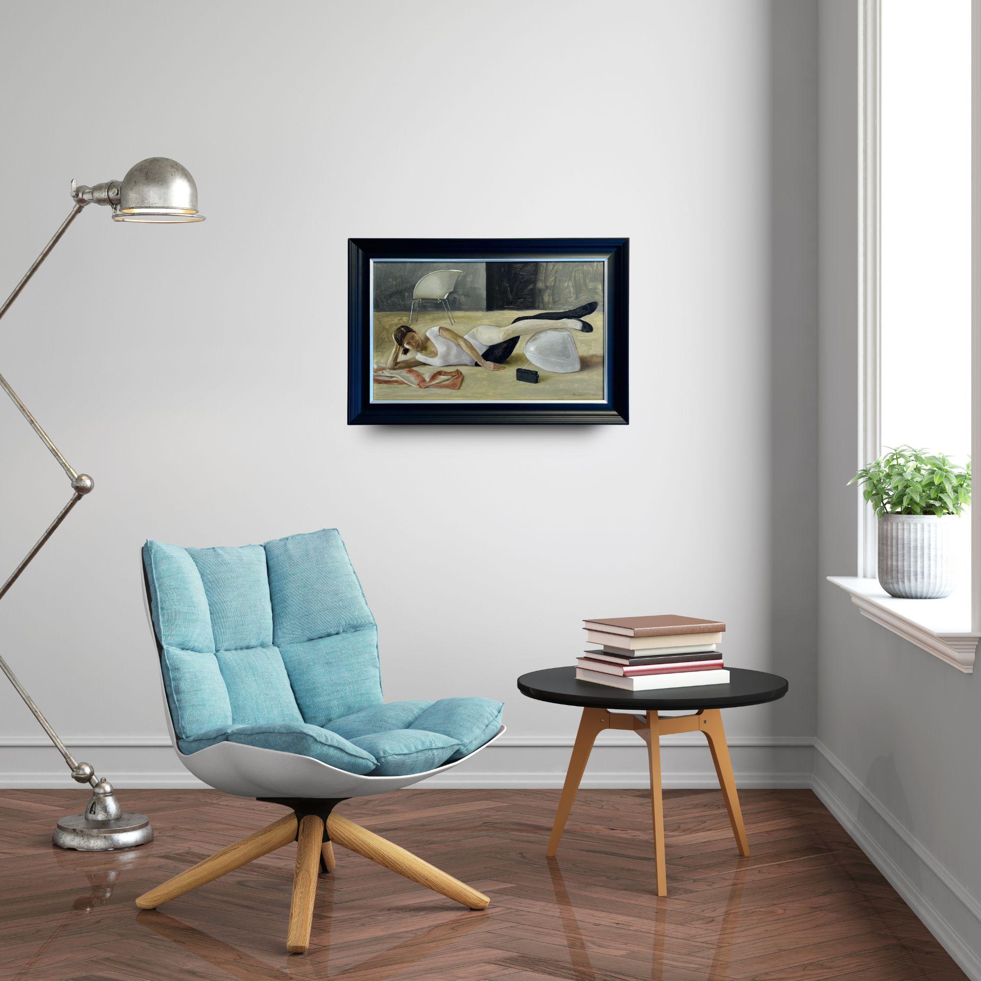 This exceptional artwork is currently on display and available for sale at Signet Contemporary Art Gallery and online.

Contemporary figurative painter Andrew S. Conklin creates a composition of portraiture and a still life arrangement presented in