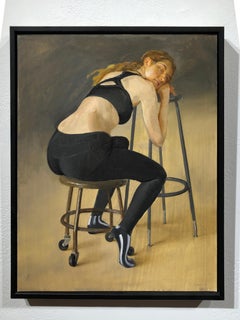 Seated Athlete, Facing Right, Portrait of a Women Laying Over a Chair