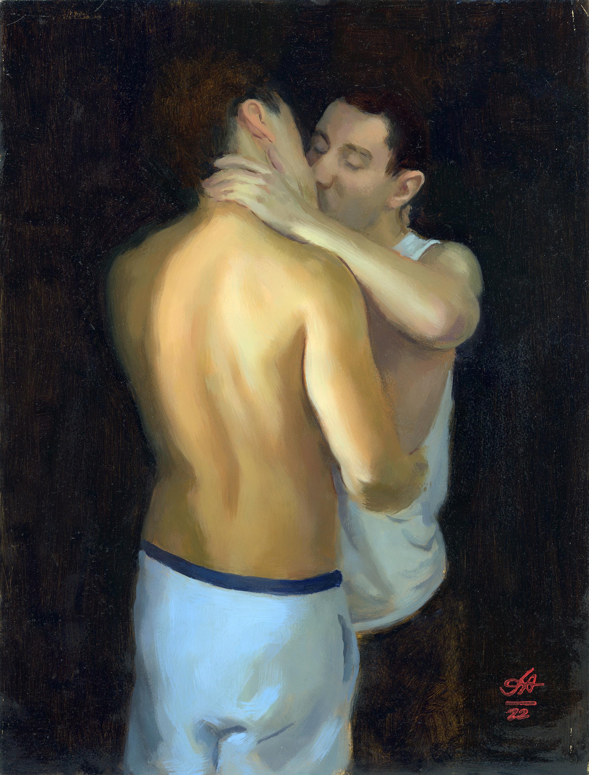 Andrew Scheglov Figurative Painting - Kiss II