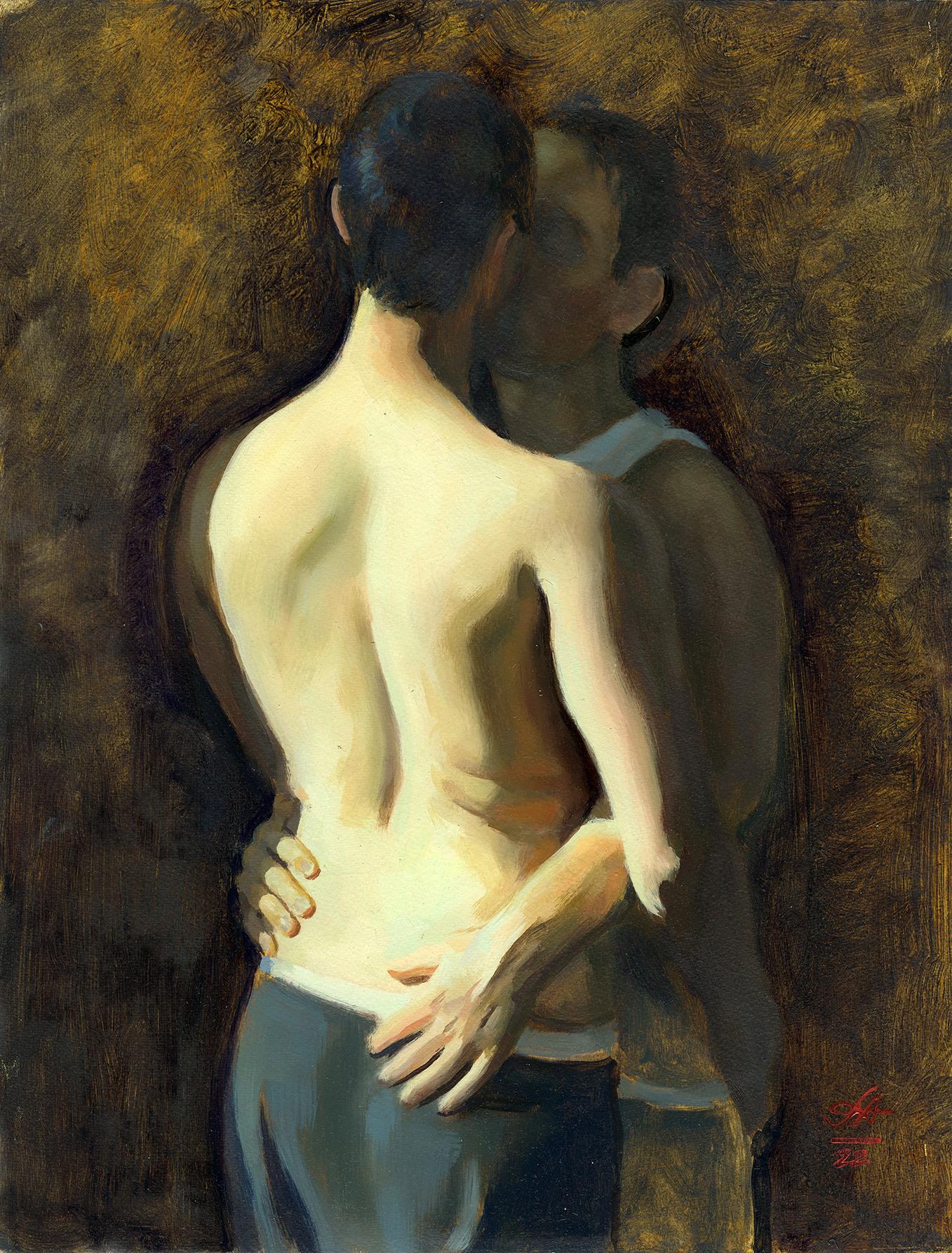Andrew Scheglov Nude Painting - Kiss III